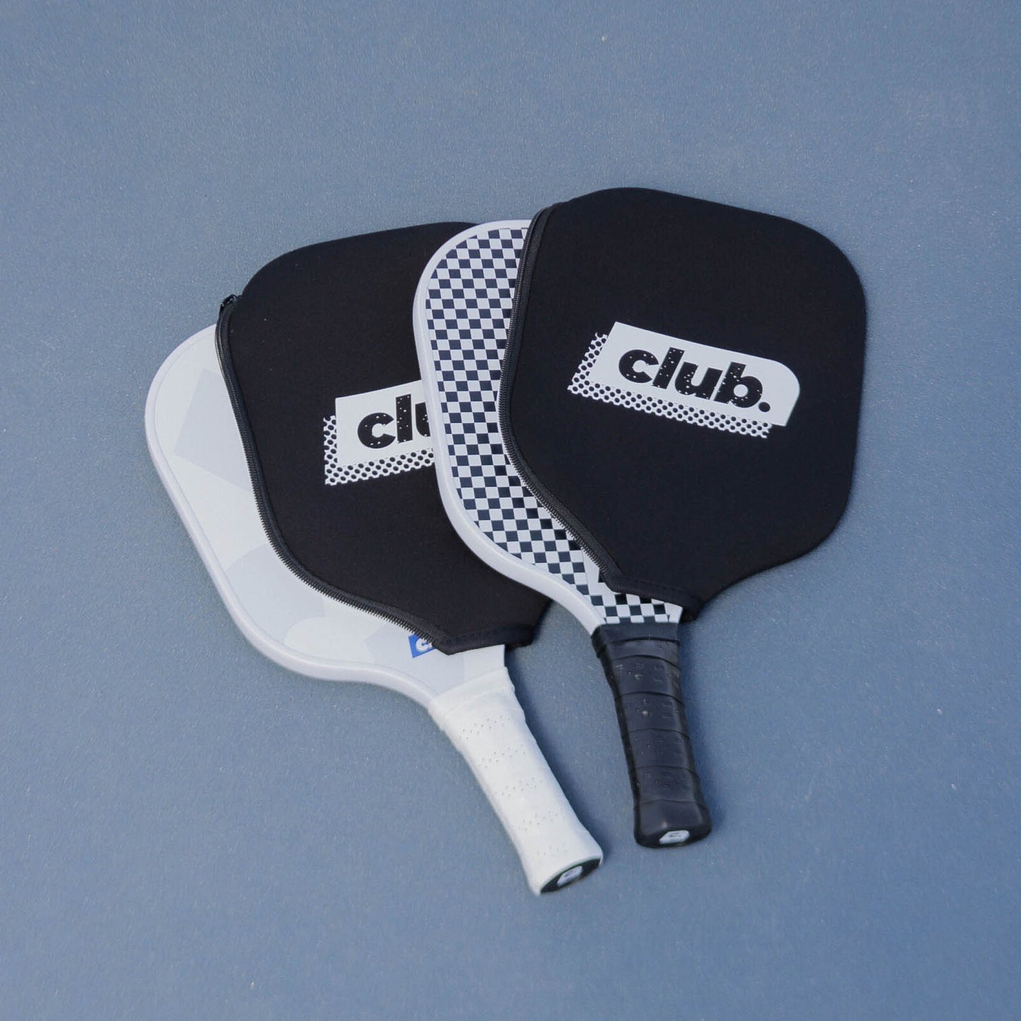 black and white checkered pickleball paddle #style_ace